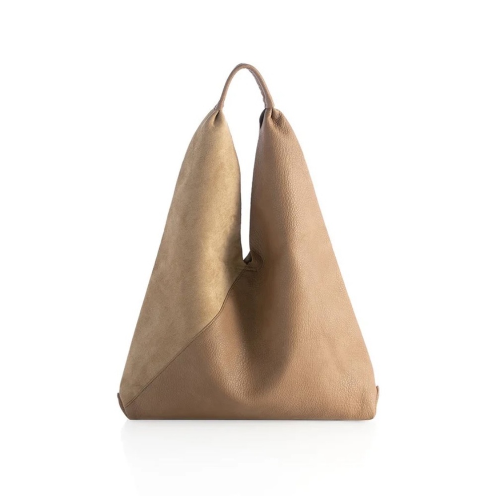 SHIRALEAH ARDEN TAN VEGAN LEATHER TOTE BAG